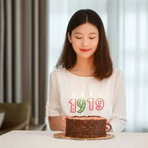 她的女儿十九岁了。