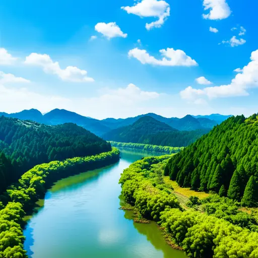 泰晤士河流经一片广阔葱翠的山谷。