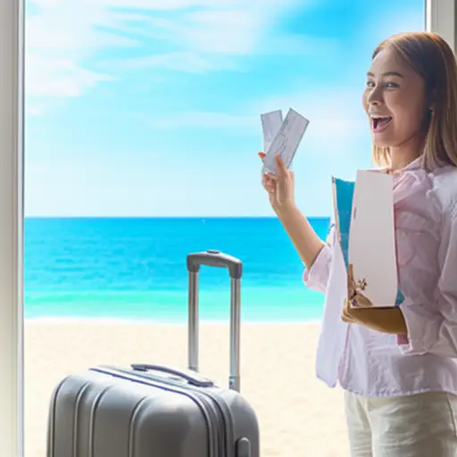 她迫不及待想去度假。