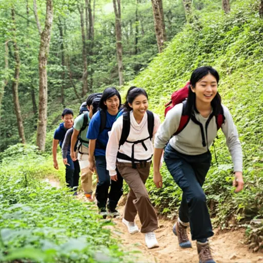 我们喜欢像徒步旅行这样有挑战性的活动。