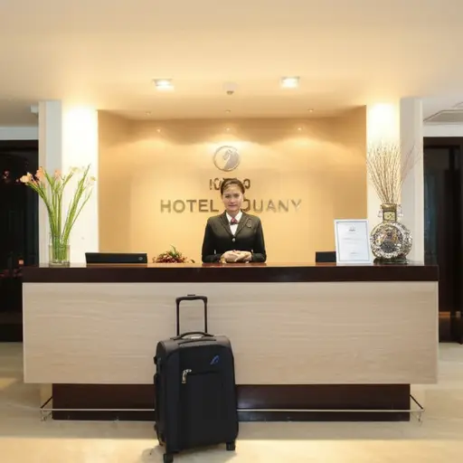 您可以把行李留在接待处。