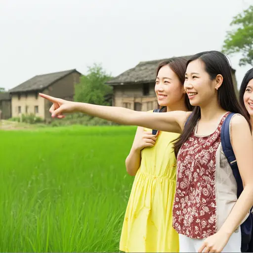 她带我参观了她的家乡。