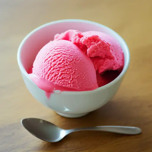 今天的甜点是草莓冰淇淋。