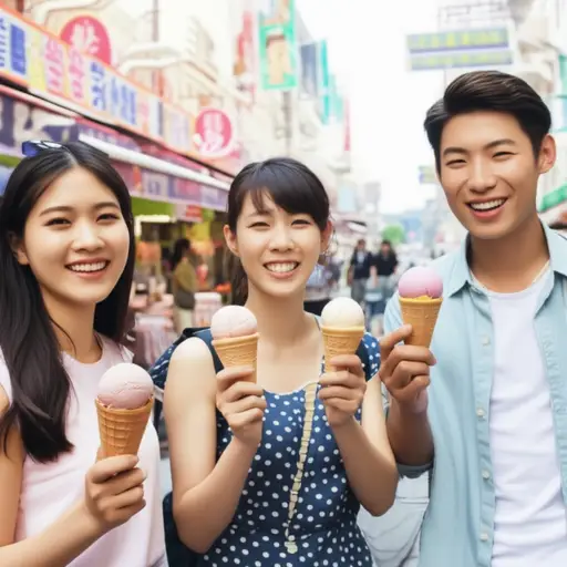 我们给自己买了一些冰淇淋。