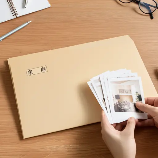 我把照片保存在家庭文件夹中。