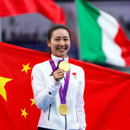 她成为了一名奥运冠军。