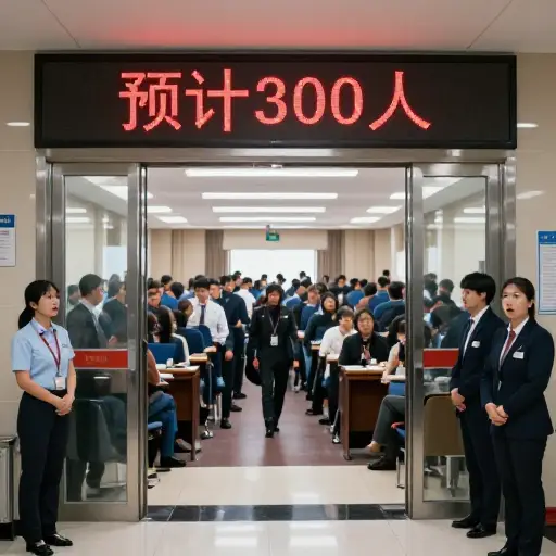 我们估计大约有300名访客，但实际数字要高得多。