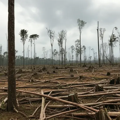 雨林的破坏是一场生态灾难。