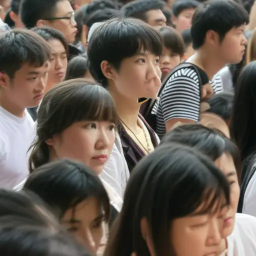 她从人群中挤了过去。