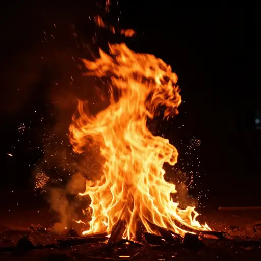 火花引发了一场巨大的爆炸。