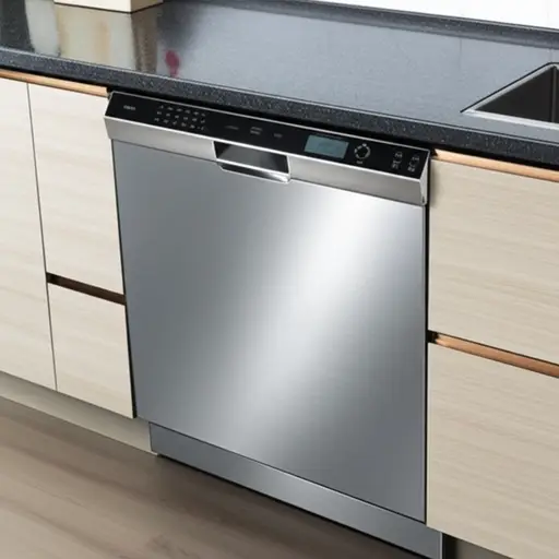 我们为厨房买了一台新的洗碗机。