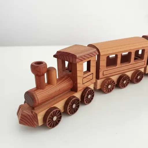 这个玩具火车是木头的。