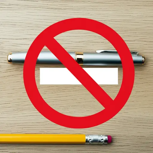 不要使用钢笔或铅笔。