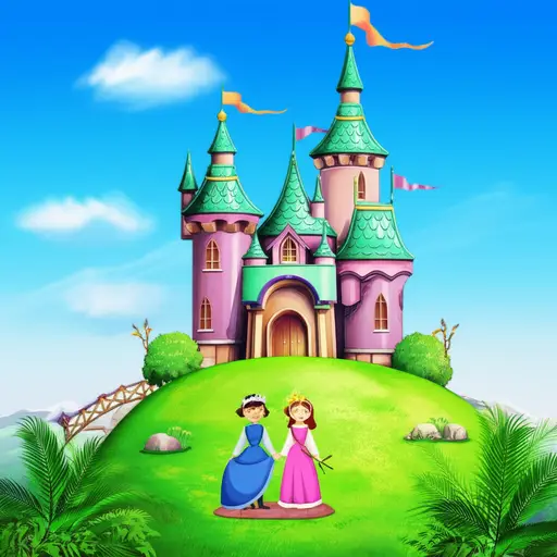 在童话故事里，国王和女王住在一座城堡里。