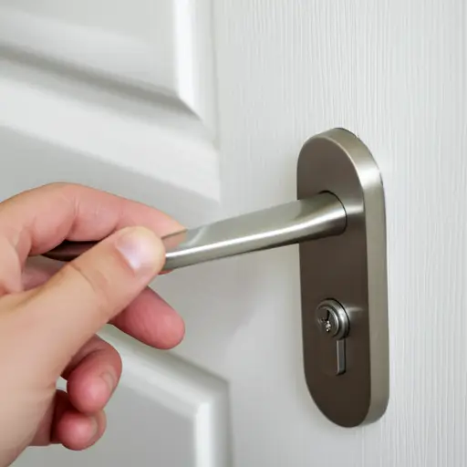 出门时别忘了锁门。