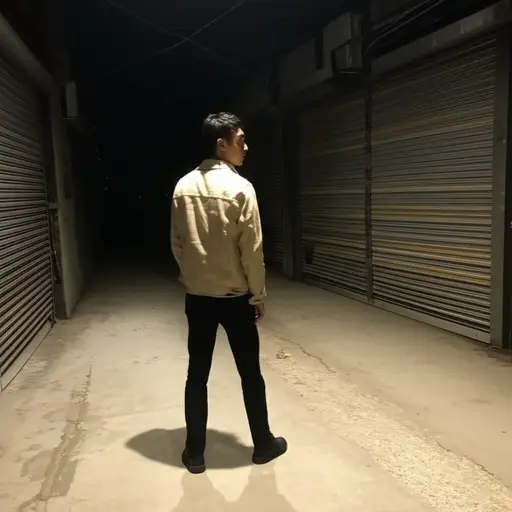 我转过身，但没看到任何人，所以我想是我幻想出来的。