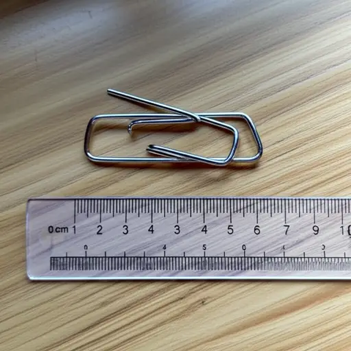 一个标准回形针大约厚一毫米。