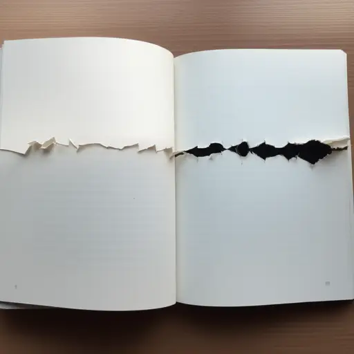 几页纸被从书中撕掉了。