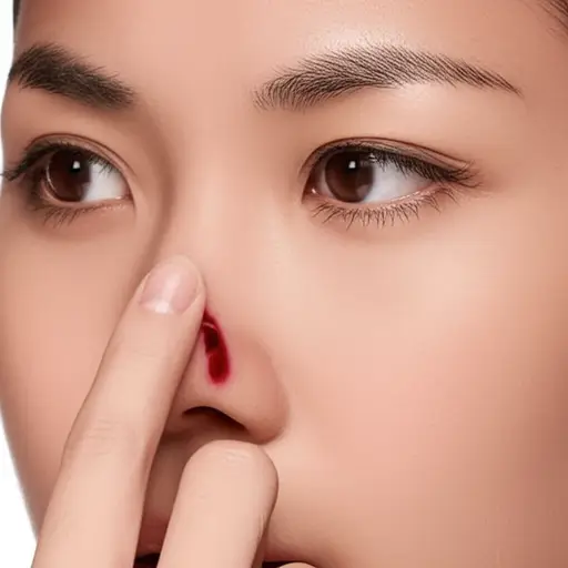 你的鼻子在流血。