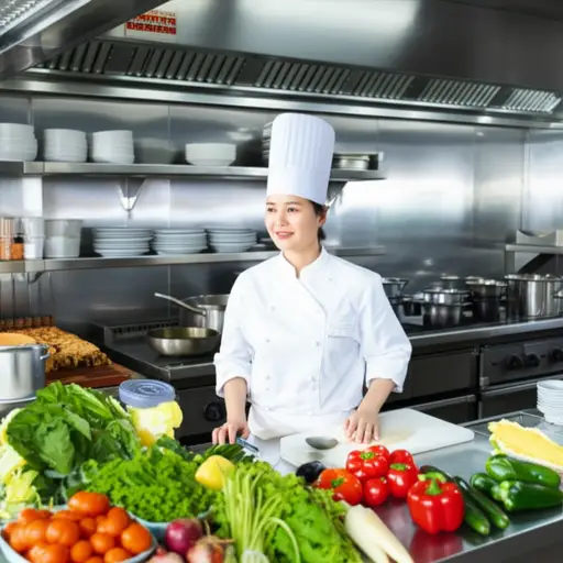 她是一家豪华酒店的主厨。