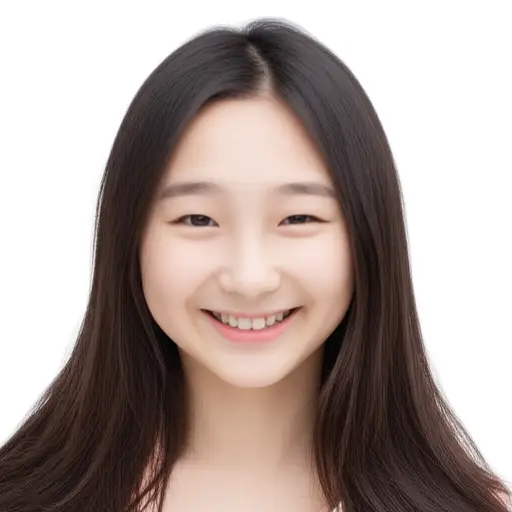 她笑起来真是有点调皮。