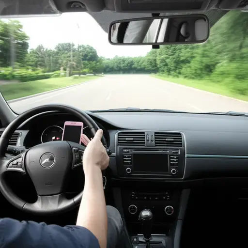 开车时使用手机会导致严重事故。