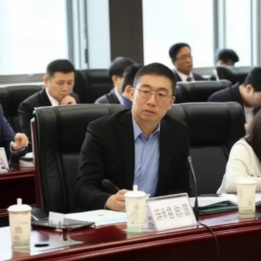 他现在没空，正在开会。