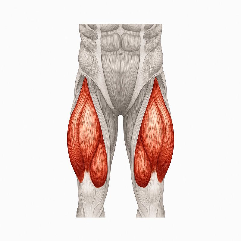 股四头肌是位于大腿前侧的一组大肌肉。