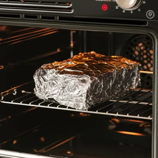 烘焙时，我经常用铝箔包裹食物以保持湿润。