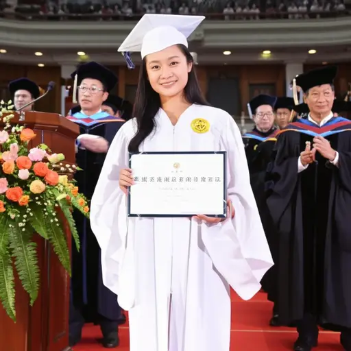 在许多文化中，白色是婚纱的传统颜色，但她也选择在毕业典礼上穿白色。