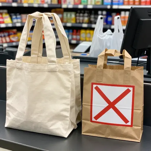 新政策对一次性塑料制品施加了限制，以减少环境影响。