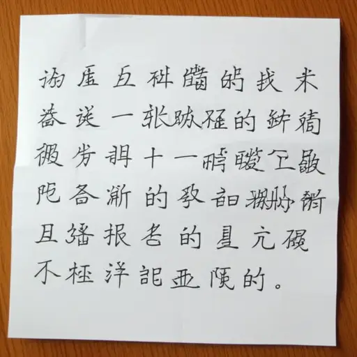 他的字迹很清晰。