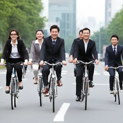 他们中许多人故意选择自行车，只是为了在长时间坐在办公桌前前后至少有一点运动。