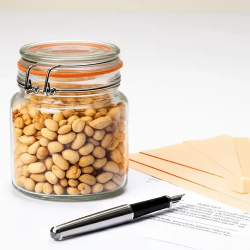 他总是在桌子上放一罐干烤花生。