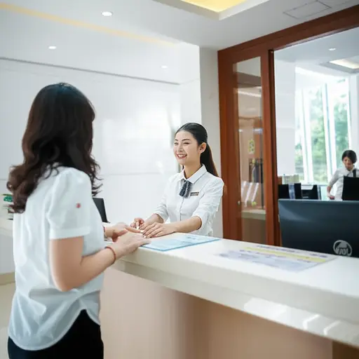 前台：你好，欢迎光临！您有预约吗？