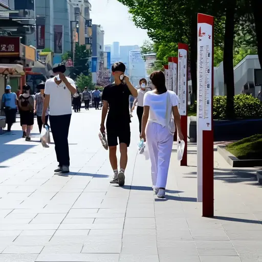 今天甚至比昨天还热。