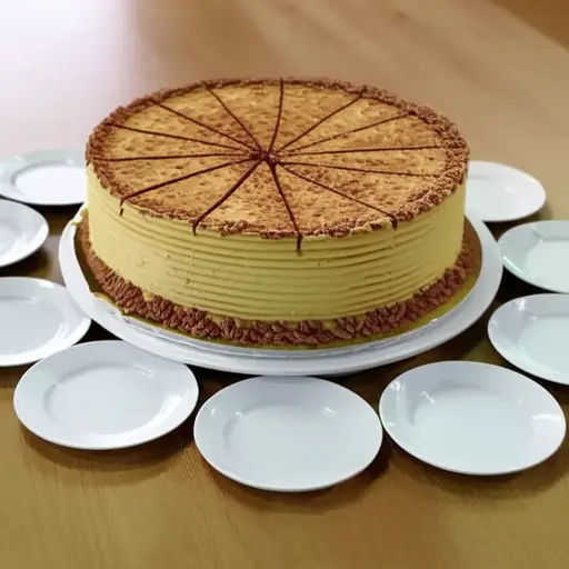 这个蛋糕的大小够十个人吃。