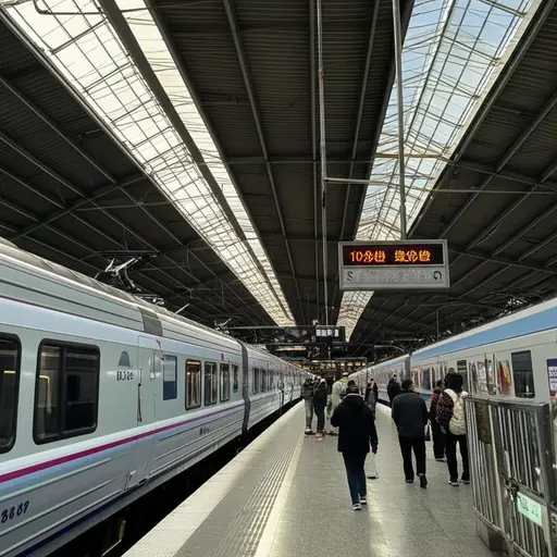 下一班火车十分钟后出发。