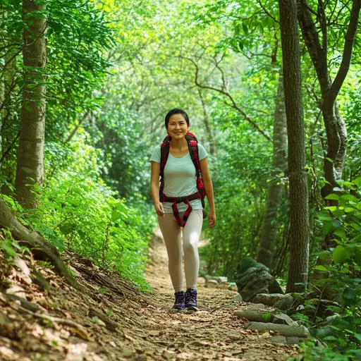 我个人喜欢在周末徒步旅行。
