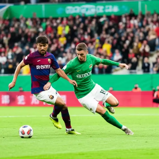 经过多年的练习，他成为了一名职业足球运动员。