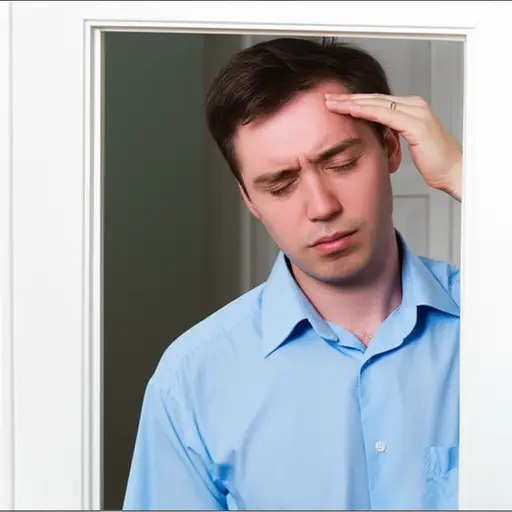 我的头不小心撞到了低矮的门框。