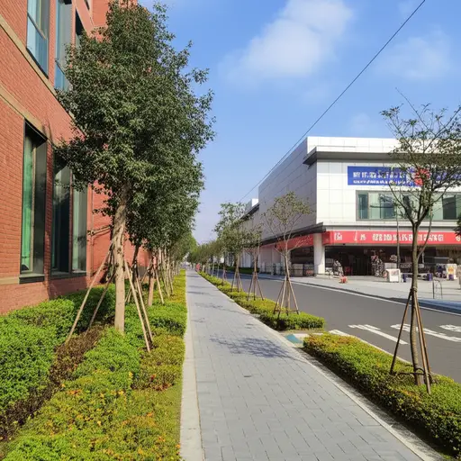 超市离我家很近。