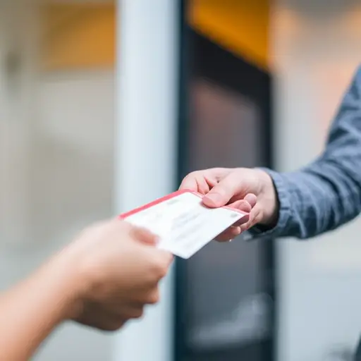 “谢谢你来取票。” “没关系。”