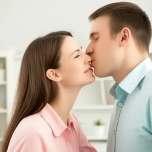 我亲吻了他的脸颊，然后离开了他。