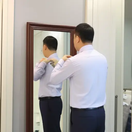 我爸爸每天上班都系领带。