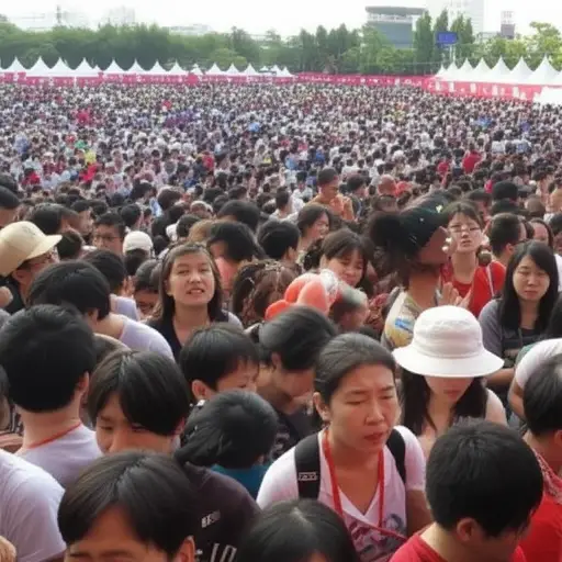 场面如此盛大、人山人海，她感到非常动情。