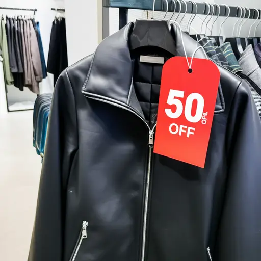 这件外套半价——真是个便宜货。