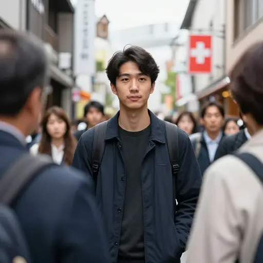 他在日本是个英雄，以前被称为来自瑞士的平庸学生。