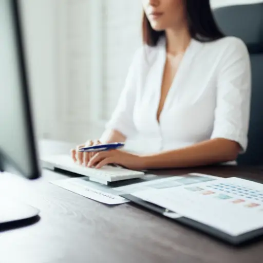 我在电脑上做所有的记账工作。