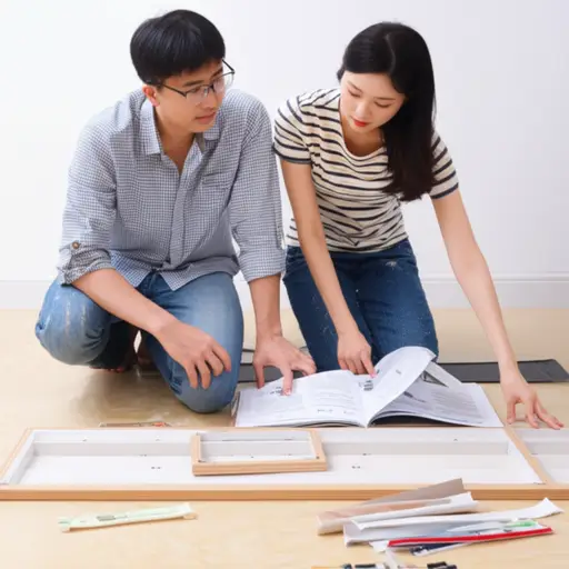 我们借助说明书组装了家具。